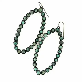 Large Open Oval Hoop Earrings Fashionable Decor