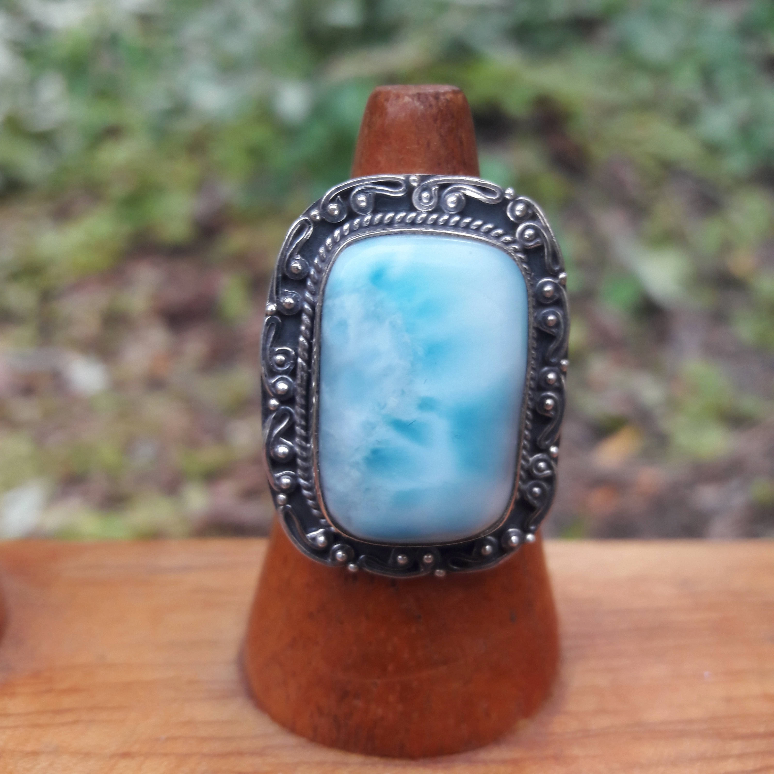 Larimar Ring Cultural Fusion Romantic Product