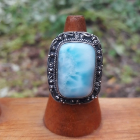 Larimar Ring Cultural Fusion Romantic Product