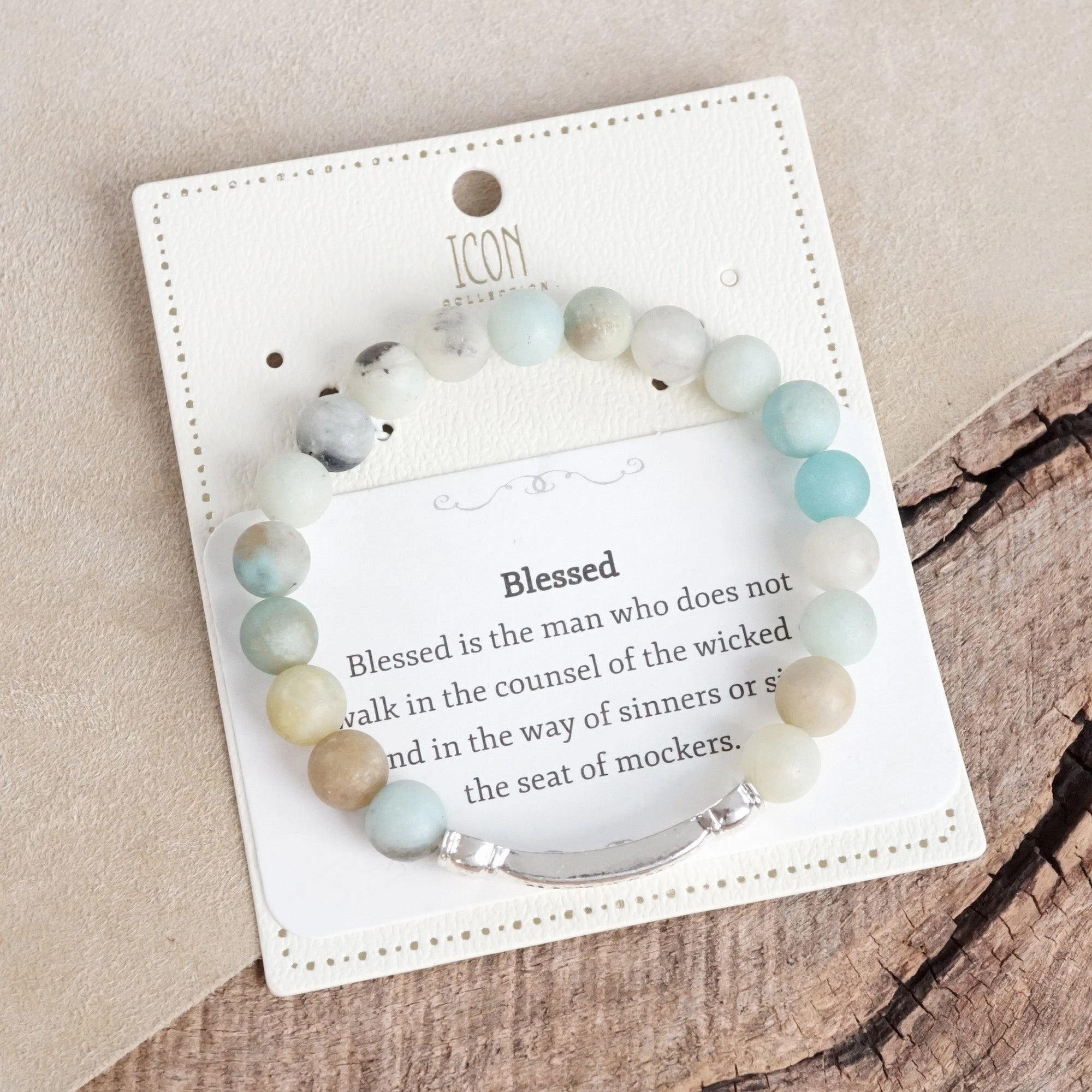 Inspiration Semi-Precious Beaded Bracelets ?C Blessed, Love, Faith, Cross Pleasant Trip Sunny Mixes