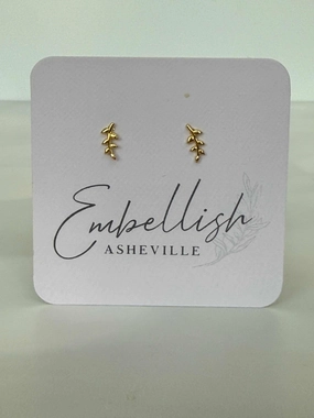Laurel Leaf Stud Earrings Stylish Element Durable Ornament