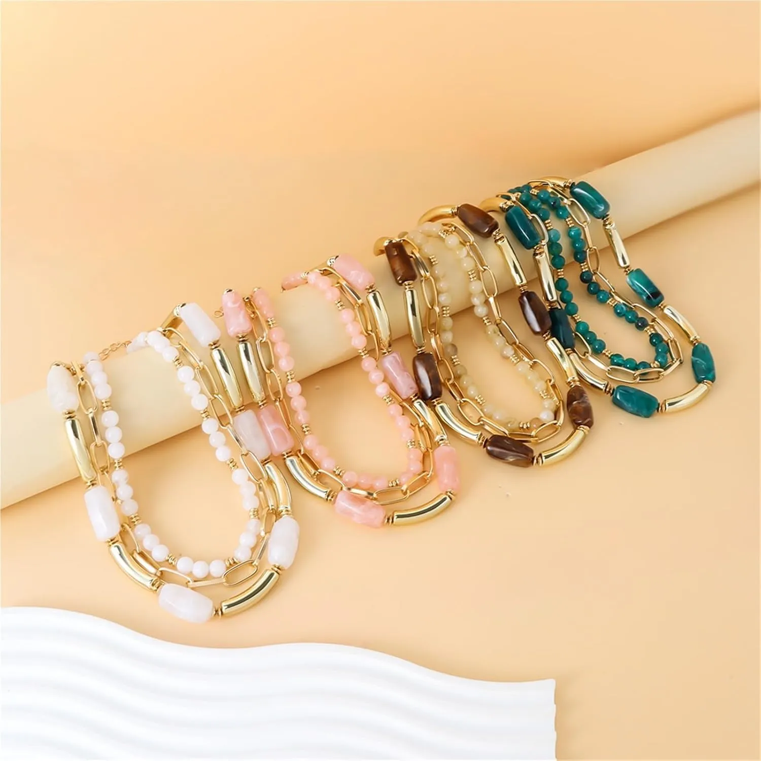 Layered Beaded Necklaces For Women Layered Necklace For Women Adjustable Multilaye Necklaces For Summer