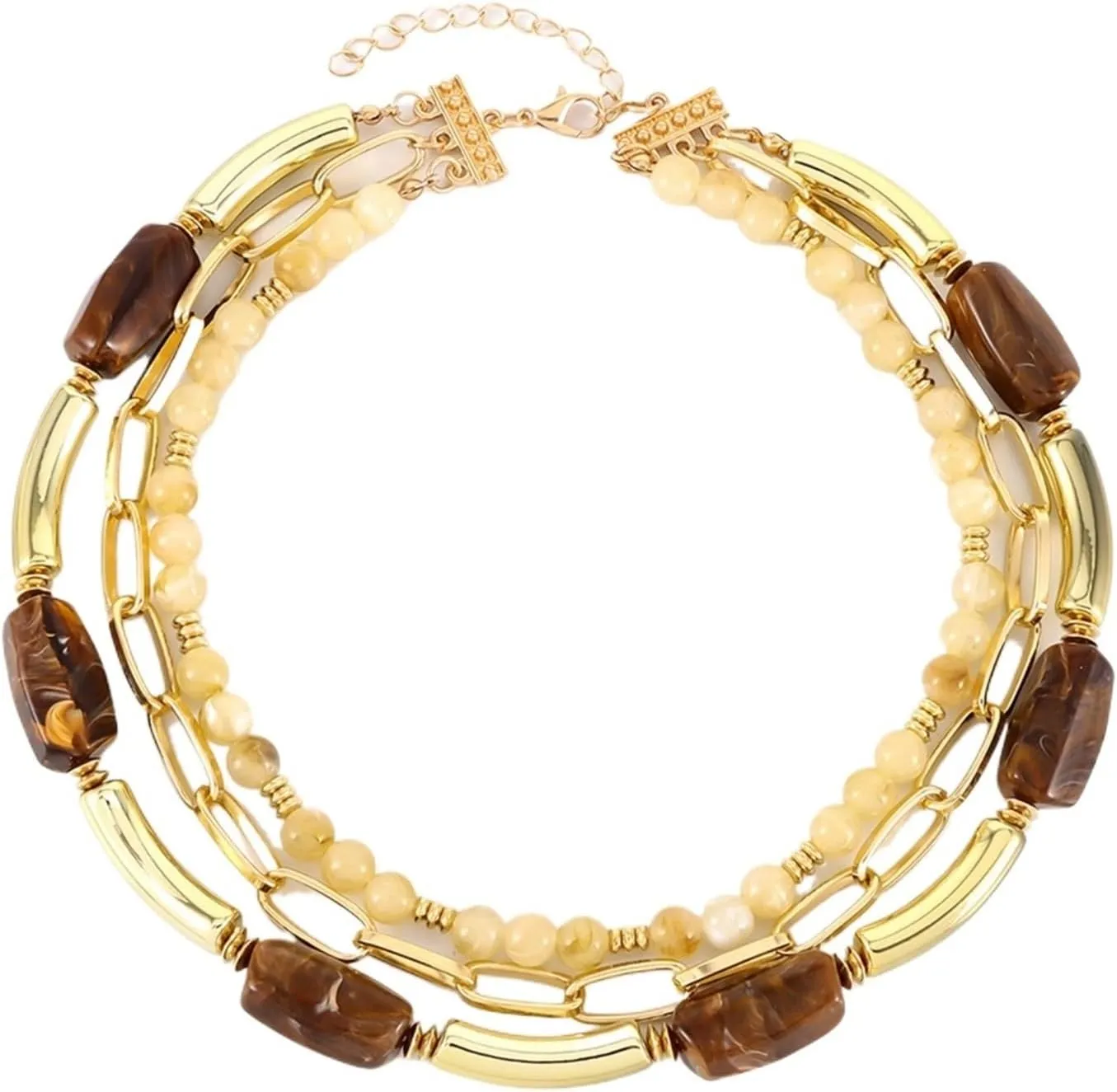 Layered Beaded Necklaces For Women Layered Necklace For Women Adjustable Multilaye Necklaces For Summer