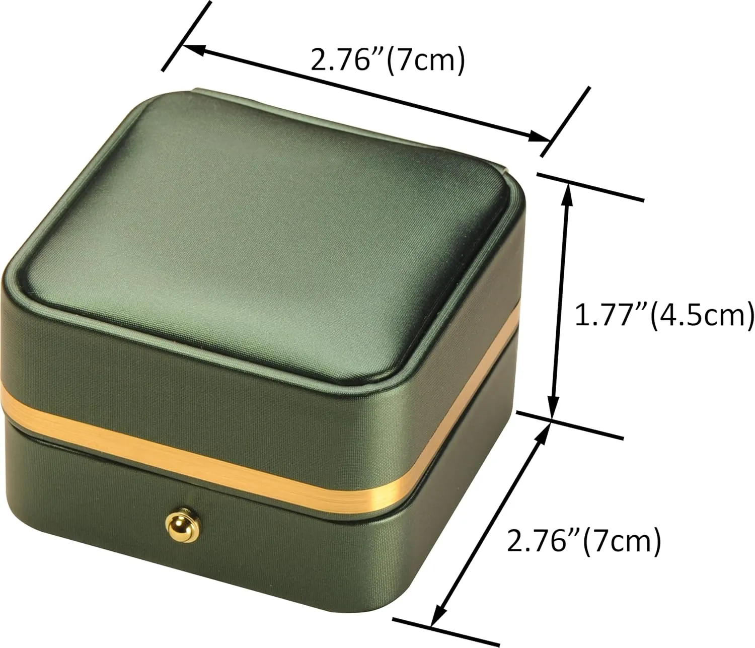 LED T Style Earring Gift Box for Dangling and Hoop Earrings Luxury PU Leather Material Multiple Use Necklace Earring Storage Holder Box with Light for Women for Men (1, Green)
