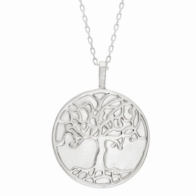 Fantastic Accessory Wedding Accent Lesa Michele Sterling Silver Tree of Life Necklace with Mother of Pearl