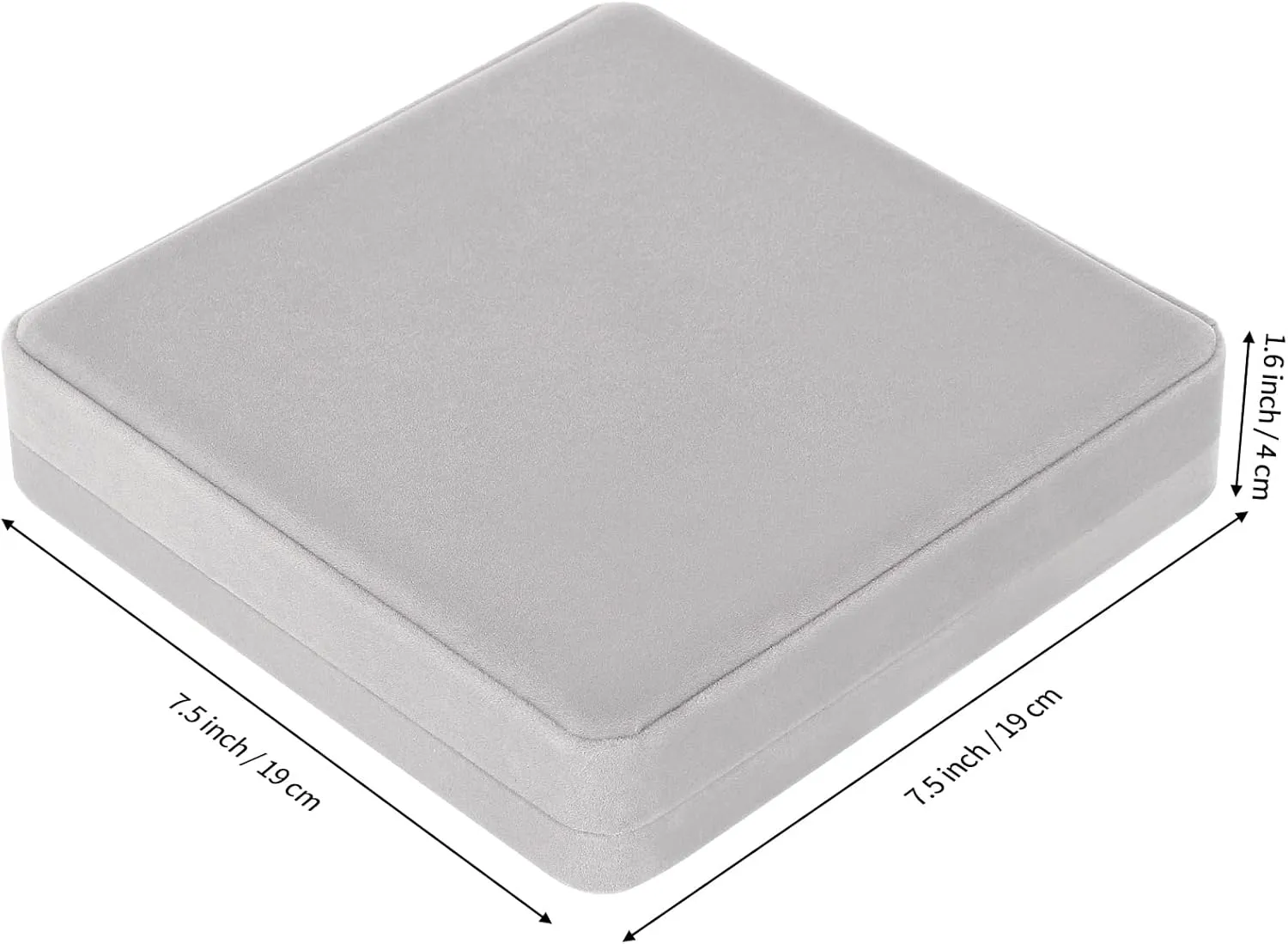 LETURE Velvet Jewelry Set Box, Velvet Gift Box for Bracelet Necklace Earring Ring (Grey)