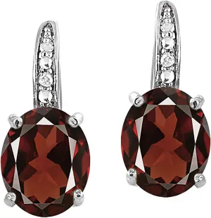 Leverback Earrings for Women Cubic Zirconia Drop Earrings Dainty Diamond Wedding Earrings Birthday Party Jewelry (Red, One Size)