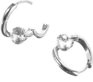 LIFKOME 1 Pair Cubic Zirconia Hoop Earrings for Women Lightweight Minimalist Design Sparkling Circle Ear Hoops Elegant Fashion Jewelry for All Occasions