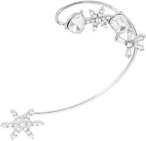LIFKOME Chic Zircon Snowflake Ear Cuff Earrings Clip-on Non-piercing for Women's Fashi