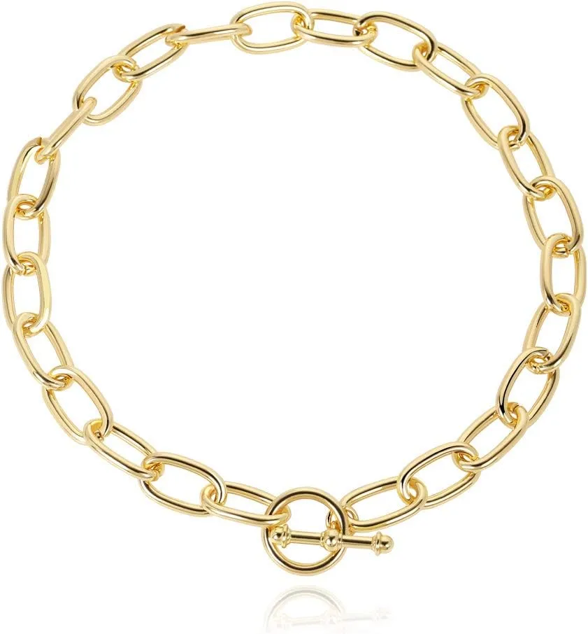 LILIE&WHITE Gold Chain Necklace For Women Snake Chain Herringbone Necklace Gold Choker Necklaces Fashion Necklaces Gift