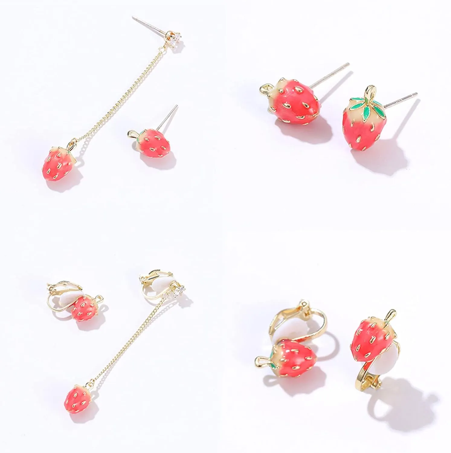 Little Girl Name Necklace Earrings Feminine Charm Simple And Fresh No Earhole Earclip Earnail Girl Heart Necklace