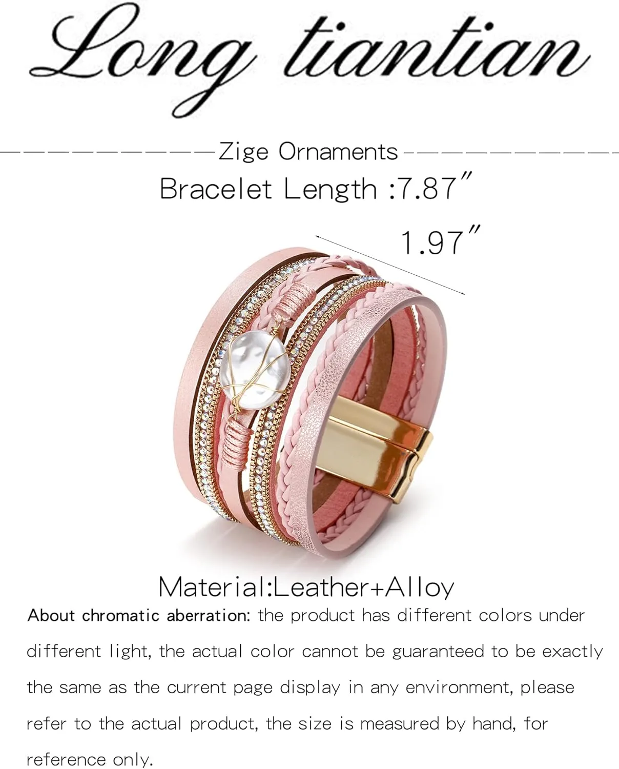 Long tiantian Blue Bracelet for Women,Leather Wrap Bracelets for Women Trendy Stuff Bracelets Leather Bracelets for Women Cuff Stackable Bracelets Multi Layer Bracelet Western Jewelry for Women