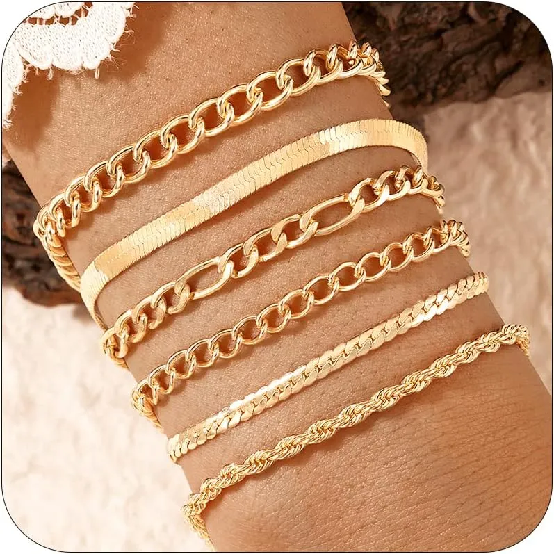 Long tiantian Gold Cuff Bracelets Trendy Sliver Chunky Bangle Bracelets