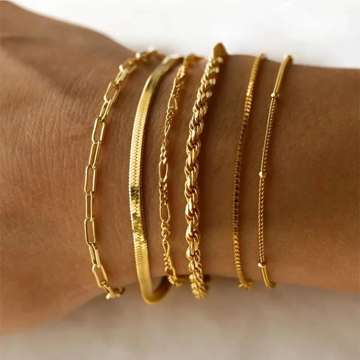Long tiantian Gold Cuff Bracelets Trendy Sliver Chunky Bangle Bracelets