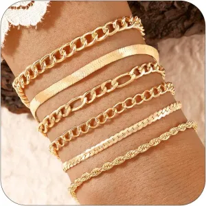 Long tiantian Gold Cuff Bracelets Trendy Sliver Chunky Bangle Bracelets