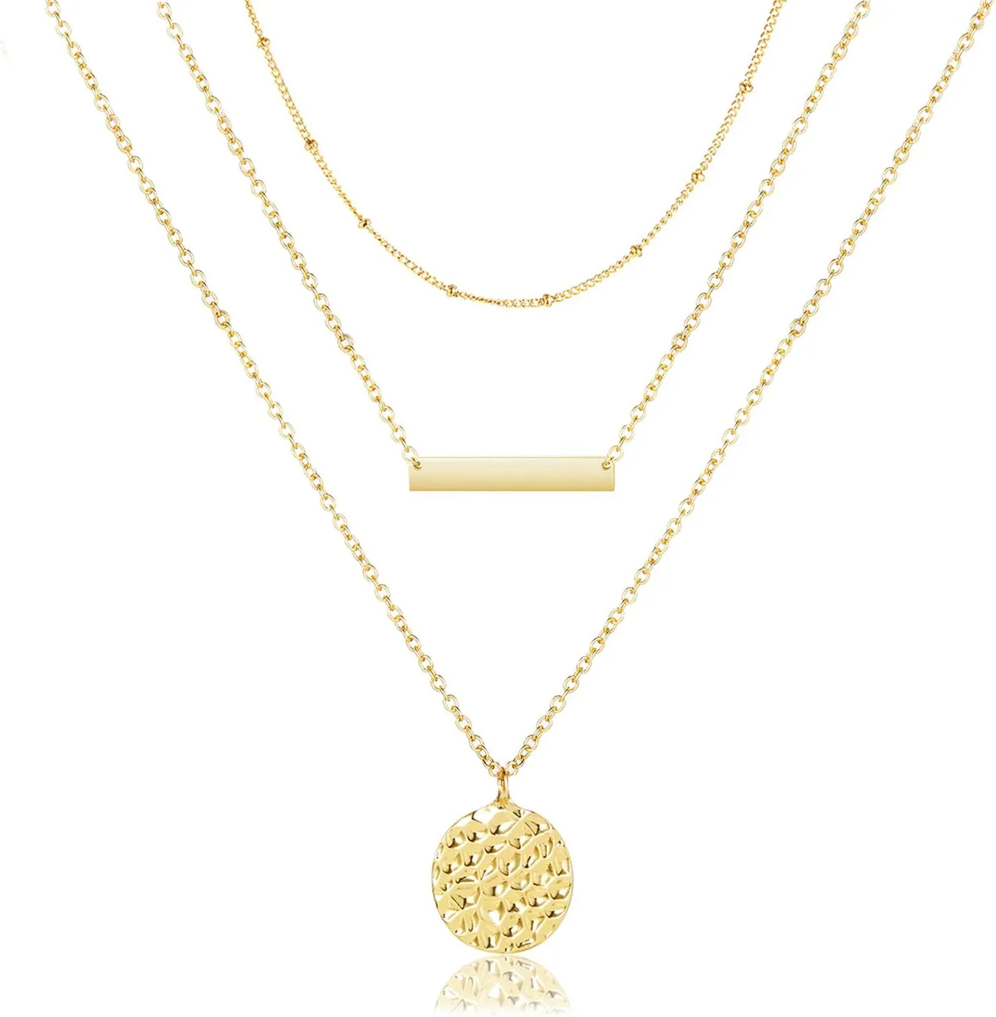 Long tiantian Gold Necklace Stack Layered Necklaces for Women Stacked Necklaces Gold Pendant Necklace Layering Necklaces for Women Stack Dainty Necklace Gold Jewelry Set