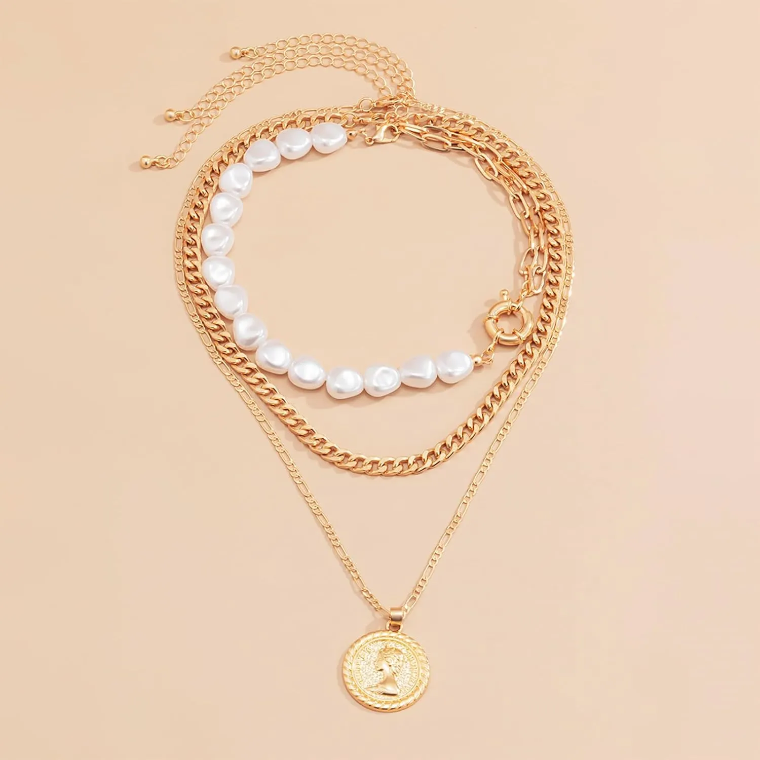 Long tiantian Layered Necklaces for Women Western Jewelry for Women Stack Coin Necklace Country Necklace Trendy Boho Summer Beach Vacation Accessories
