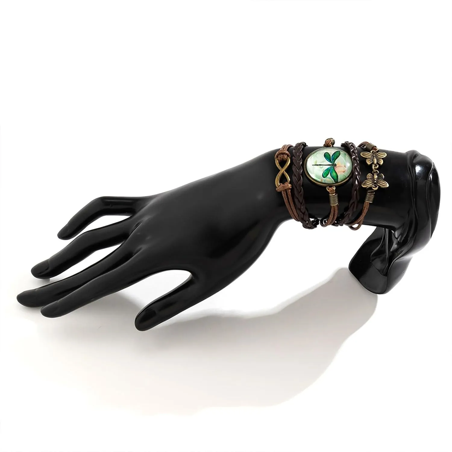 Long tiantian Multi-Layer Leather Cuff Bracelet Gifts Trendy Stuff Boho Wrap Bracelets Boho Crystal Beads Cuff Bracelet Jewelry Leather Layered Bracelets for Sister Friend Gifts