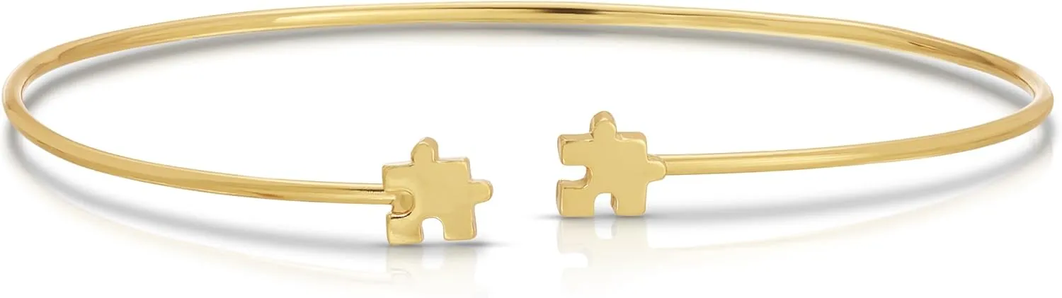 Lucky Feather Connection Gold Cuff Bracelets for Women - Elegant 14k Gold-Dipped Cuff Bracelet - Nickel-Free, Adjustable to Fit Most Wrists - Adorable Gifts for Women and Teenagers