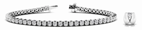 Commendable Fusions Seaside Glam Multi-Diamond Line Fashion Bracelet