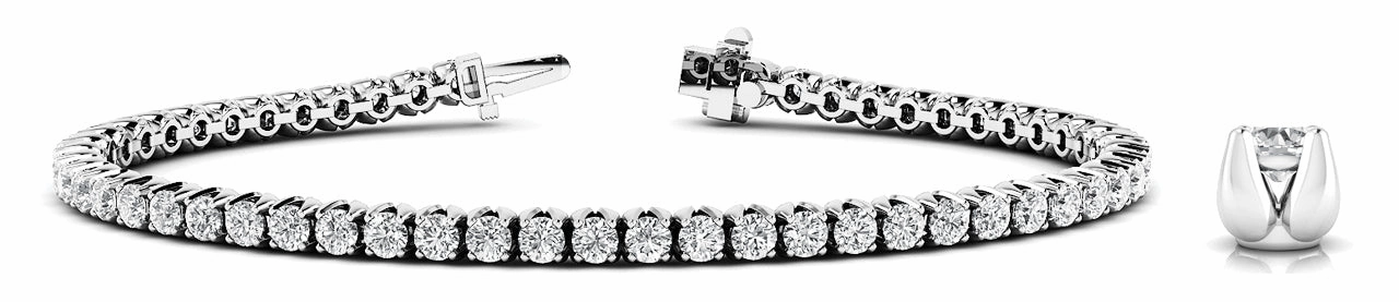 Forever Chic Multi-Diamond Line Fashion Bracelet