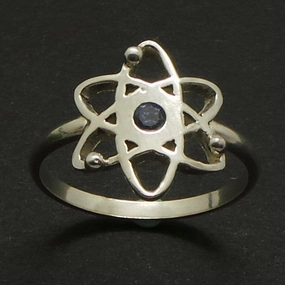 Silver Atoms Ring Daily Accent Chic Jewelry