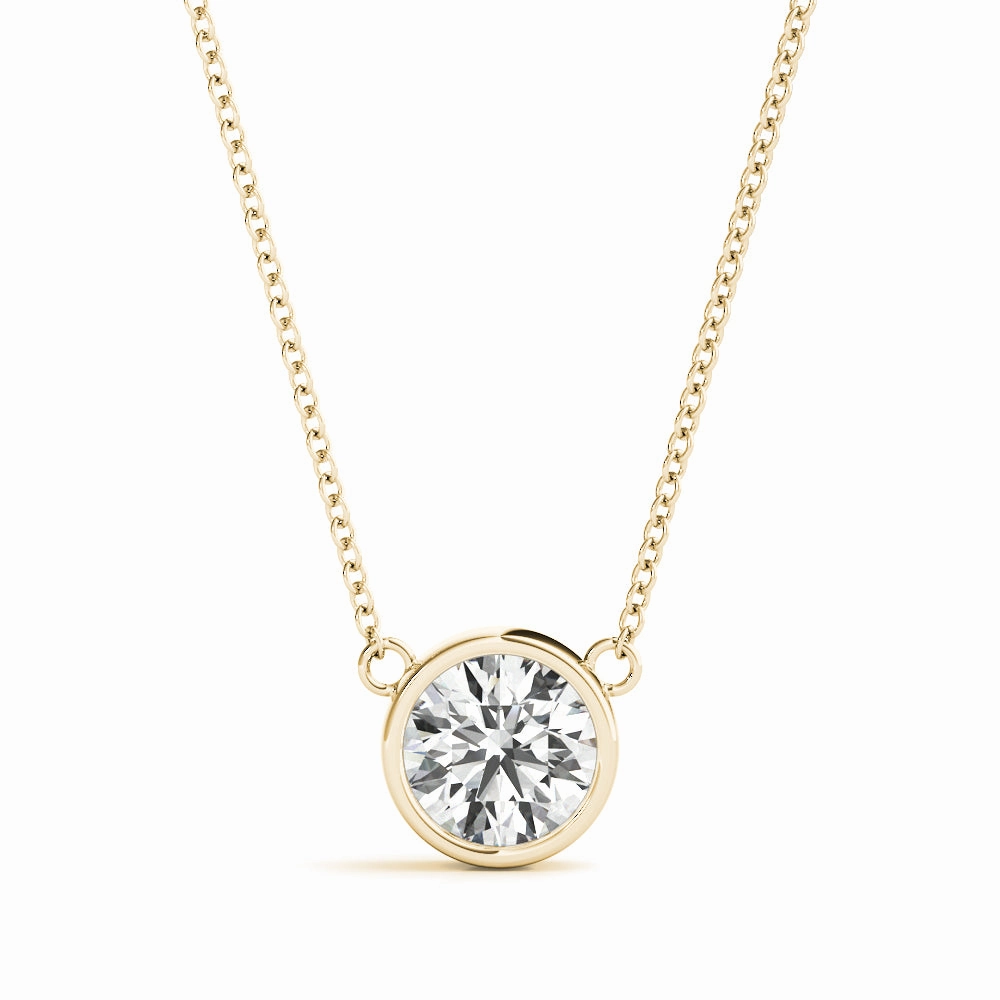 Chain Accessory 1.0 CT Round Diamond Solitaire Pendant