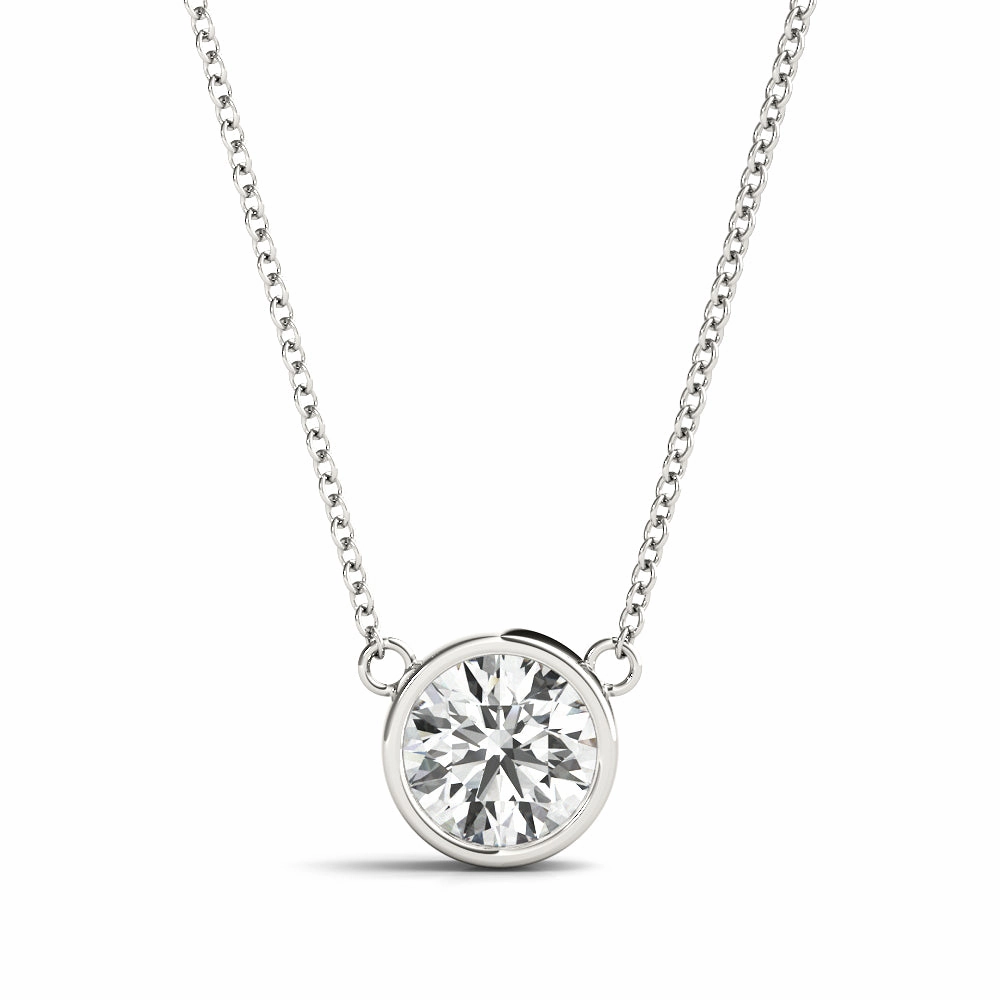 1.0 CT Round Diamond Solitaire Pendant For Healing Stunning Accessory