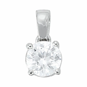 1.0 CT Round Diamond Solitaire Pendant Pretty Accessory