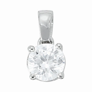 Casual Accent 1.0 CT Round Diamond Solitaire Pendant