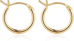 M MOOHAM Gold Hoop Earrings for Women - Hypoallergenic 14K Real Gold 925 Sterling Silver Post Sensitive Ears Nickel Free Hoops Earrings Set for Women Jewelry Lightweight 13-60mm