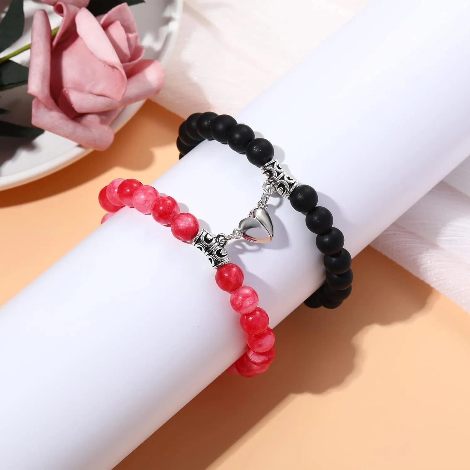 Magnetic Bracelets for Couples Love Bracelets Distance Natural Beaded Bracelet Valentines Day Gifts
