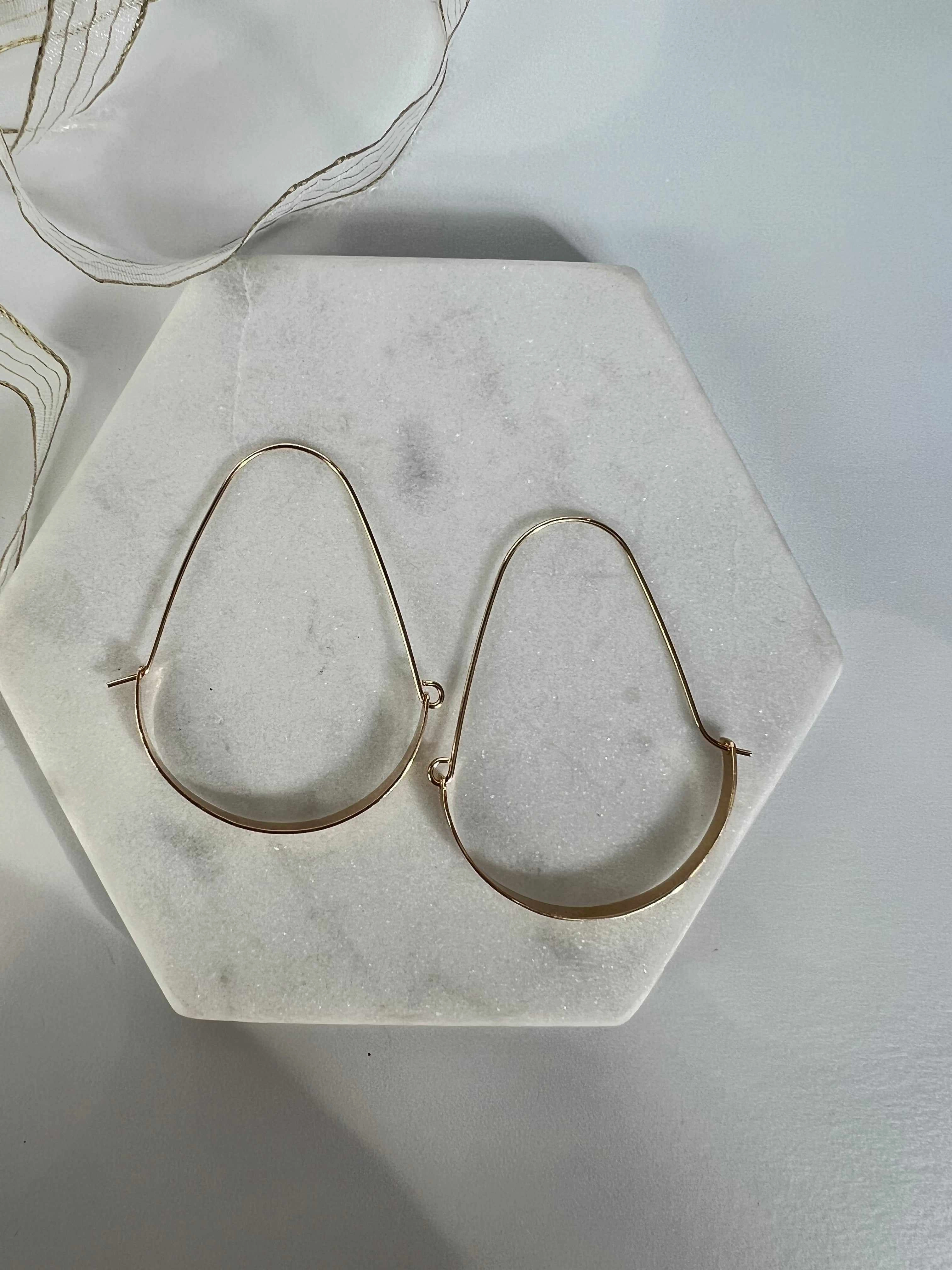 Sleek Swing Hoops Rectangular Piece Contemporary Aesthetic