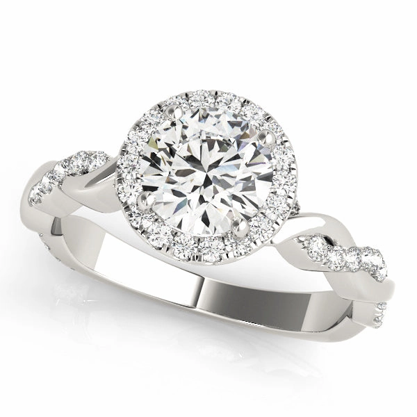 Versatile Jewelry Cute Present Round Diamond Halo Engagement Ring