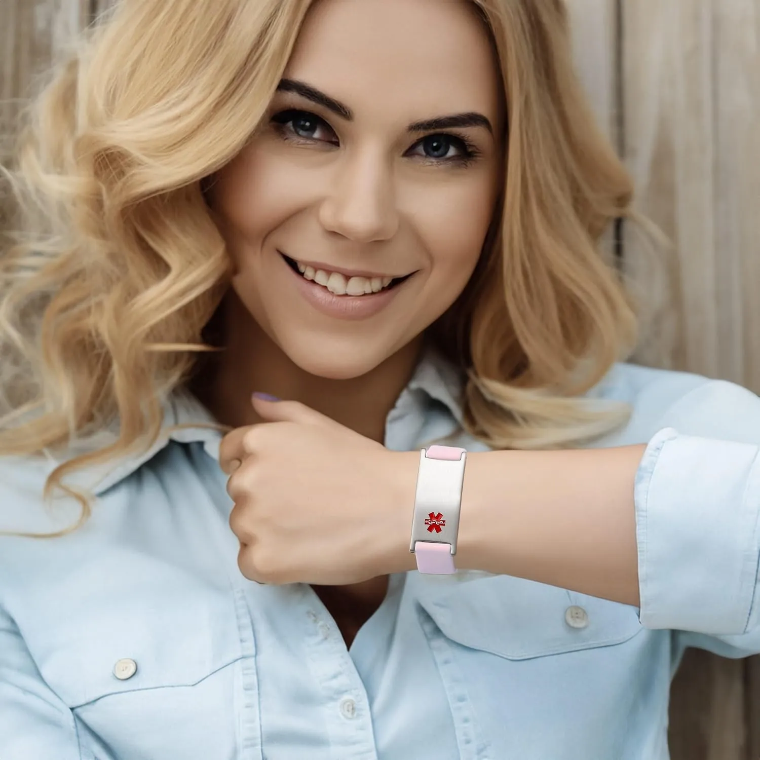 Medical Alert bracelets for women Adjustable Sport silicone medical id bracelets