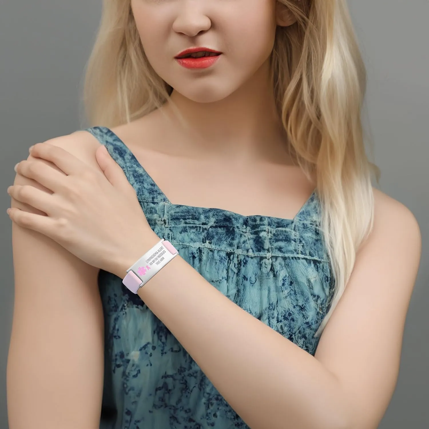 Medical Alert bracelets for women Adjustable Sport silicone medical id bracelets