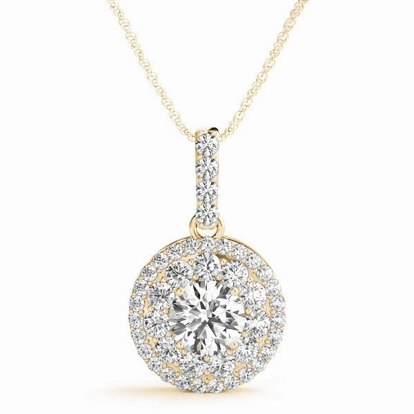 Aesthetic Adornment birthday party Round Diamond Halo Pendant