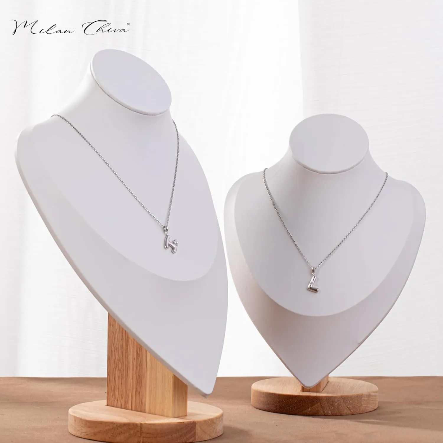 Milan Chiva Bubble Initial Letter Pendant Necklaces for Women 14K Gold Plated Puffy Tiny Letter A-Z Dainty Necklace with Cute Simulated Pearl