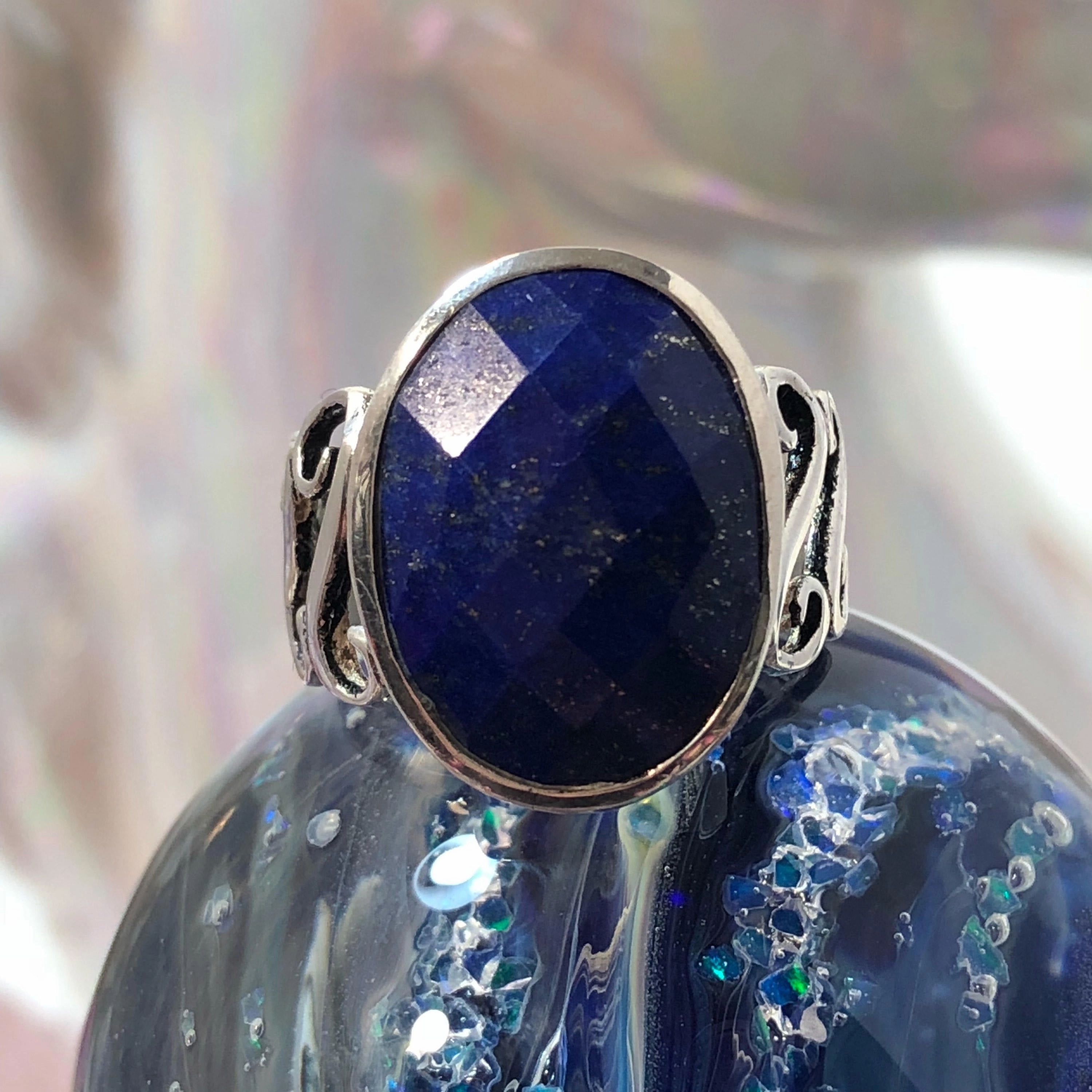 Trendy Object Lapis Ring