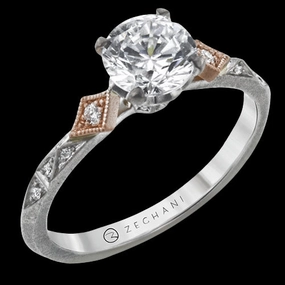 ZR2113 Engagement Ring in 14k Gold with Diamonds Amazing Object Luxurious Appearance