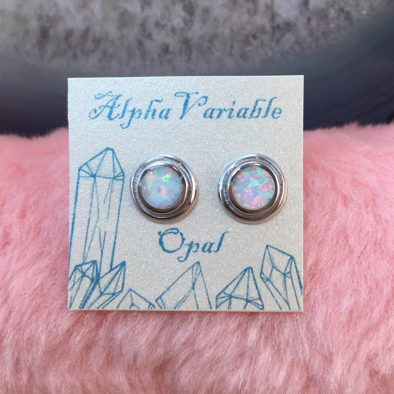 Radiant Selection Sterling Silver Opal Earrings