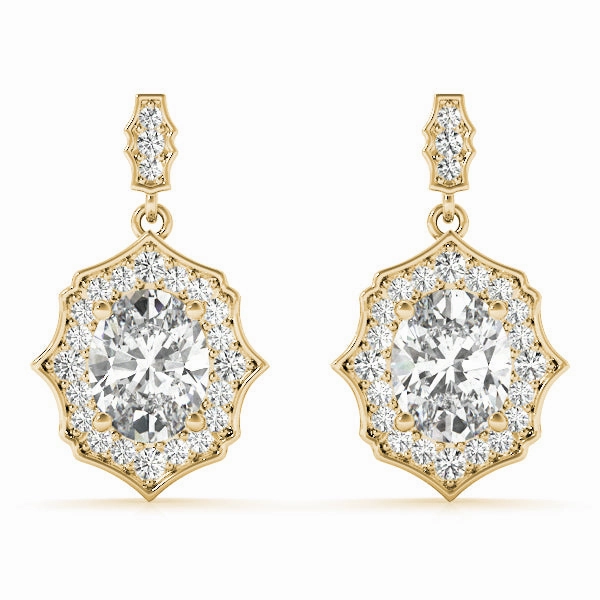 Unique Must-Have Stunning Finish Diamond Halo Round Earrings