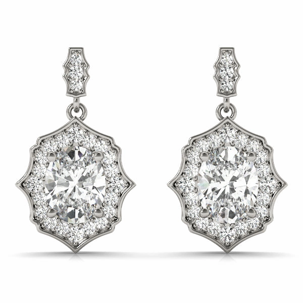 Luxurious Must-Have Retro Piece Diamond Halo Round Earrings