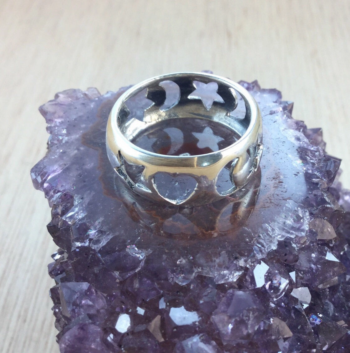 Deluxe Gift Local Custom Moon and Star Ring