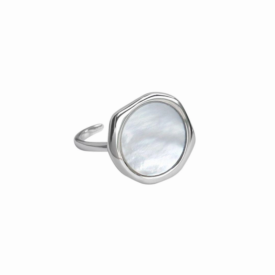 Modern Embellishment Mother Of Pearl Ring