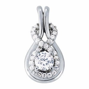 Multi-Diamond Love Knot Pendant Elegant Choice Minimalist Item