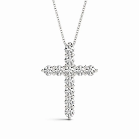 Multi-Diamond Religious Cross Pendant Marvelous Adornment