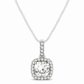 Polished Look Bohemian Charm Multi-Diamond Round Halo Pendant