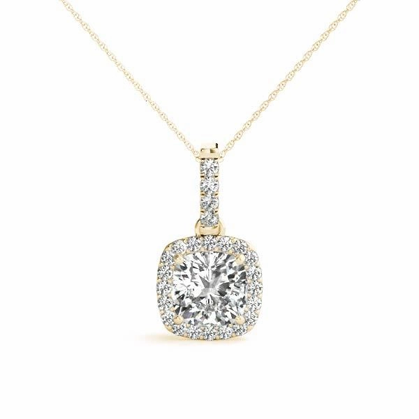 Multi-Diamond Round Halo Pendant For Partner