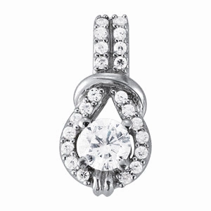 Weekend Brunch Artisan Touch Multi-Diamond Round Love Knot Pendant